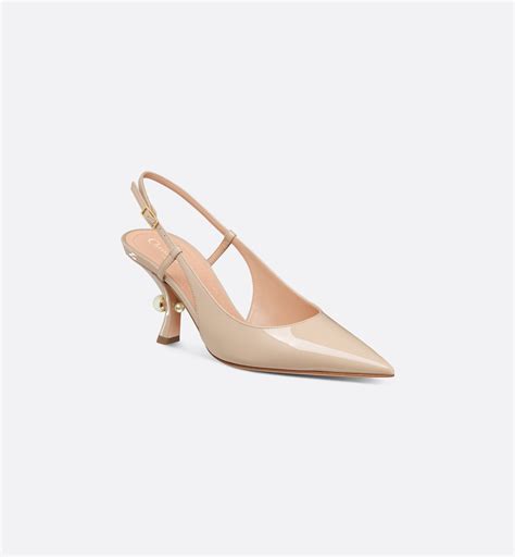 dior nude slingbacks|Dior Tribales Slingback Pump Nude Patent Calfskin .